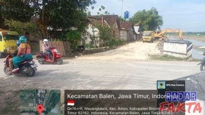 Proyek Irigasi D.I. Pacal Senilai Rp57 Miliar Dikeluhkan, Ceceran Tanah Galian di Jalan Balen–Sugihwaras Bahayakan Pengendara