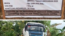 Menelan Anggaran Rp2,8 Miliar, Proyek Swakelola Jalan Rigid Desa Donan Diduga Jadi Ajang “Bancakan”: Strous Dangkal dan Timlak Bungkam