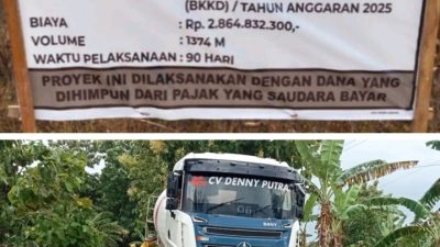 Menelan Anggaran Rp2,8 Miliar, Proyek Swakelola Jalan Rigid Desa Donan Diduga Jadi Ajang “Bancakan”: Strous Dangkal dan Timlak Bungkam