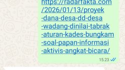 Diduga Rendahkan Profesi Wartawan Terkait Konfirmasi Dana Desa, Sikap Kades Wadang Wiji Siswati Jadi Sorotan publik