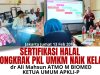 Ketua Umum APKLI-P: Sertifikasi Halal Dongkrak PKL UMKM Naik Kelas, Maju dan Unggul