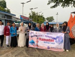 Semaikan Kepedulian di Bulan Suci, SMPN 1 Temayang Gelar Aksi Berbagi 800 Porsi Ta’jil
