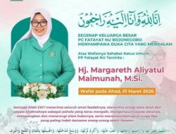 Keluarga Besar Fatayat NU Berduka: Ketua Umum PP Fatayat NU Hj. Margareth Aliyatul Maimunah Tutup Usia
