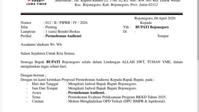 LSM PIPRB Bojonegoro Siap Beberkan Hasil Lab Core Drill Jalan Rigid Beton di Hadapan Bupati Bojonegoro.