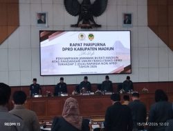 Bupati madiun beri jawaban atas pandangan umum fraksi fraksi DPRD terhadap dua raperda non APBD tahun 2026