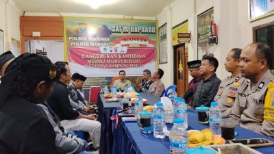 Perkuat Silaturahmi, Muspika Kecamatan Madiun Gelar Cangkrukan Kamtibmas Bareng Paguyuban Kampung Pesilat