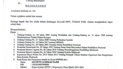 LSM PIPRB akan Somasi BSI Bojonegoro, Diduga Terlibat Maladministrasi Dana Komite MTsN 1