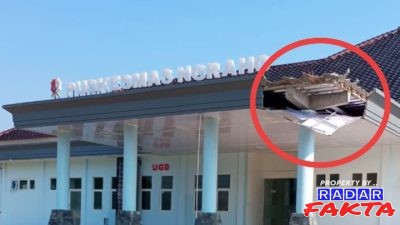 Proyek Rp9,3 Miliar Ambrol Sebelum Dipakai, Puskesmas Ngraho Bojonegoro Jadi Sorotan Netizen
