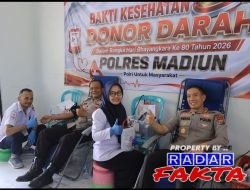 Hari Bhayangkara ke-80, Polres Madiun Hadirkan Aksi Kemanusiaan Lewat Bhakti Kesehatan dan Donor Darah