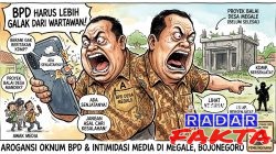 Ditanya Soal Proyek Balai Desa, Oknum BPD Megale Bojonegoro Malah Tantang Wartawan untuk memberitakan KDMP