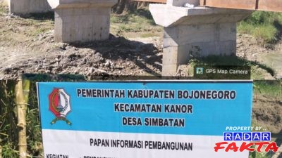 Warga Simbatan Mengeluh, Proyek Jembatan Miliaran Rupiah dari APBD Bojonegoro Tak Kunjung Usai