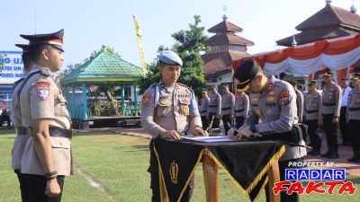 Perkuat Soliditas Organisasi, Kapolres Madiun Pimpin Sertijab Sejumlah Pejabat Utama dan Kapolsek Jajaran