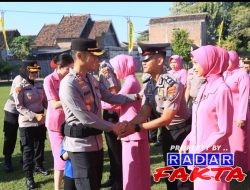 Polres Madiun Gelar Upacara Kenaikan 77 Personel Naik Pangkat