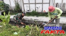 Perlancar Pasokan Air Sawah, Kopka Slamet Prasetiyo Bersama Poktan Rukun Makmur 1 Bersihkan Parit Irigasi