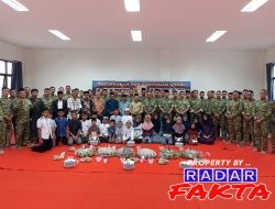 Satu Tahun Mengabdi, Brigif TP-33/NS Naga Sesa Berbagi Kebahagiaan Bersama Warga Desa Buntalan