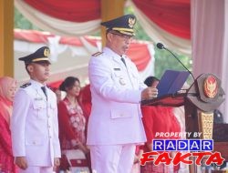 Bupati Madiun Memimpin Upacara Peringatan HUT ke-81 Kemerdekaan Republik Indonesia di Alun-Alun Reksogati Caruban