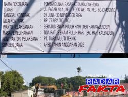 Telan Anggaran Nyaris Rp78 Miliar, Pembangunan Pasar Kota Bojonegoro Dinilai Lamban dan Abaikan Transparansi Publik