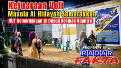 Kejuaraan Voli Musola Al Hidayah Semarakkan HUT Kemerdekaan di Dusun Besinan Ngantru