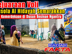 Kejuaraan Voli Musola Al Hidayah Semarakkan HUT Kemerdekaan di Dusun Besinan Ngantru