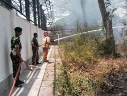 Kebakaran Mengancam Lahan Kosong Nambangan Lor, Petugas Bergerak Cepat