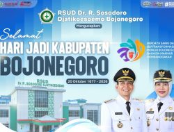 Peringati Hari Jadi Kabupaten Bojonegoro ke-349, Segenap Pegawai RSUD Dr. R. Sosodoro Djatikoesoemo Ucapkan Selamat