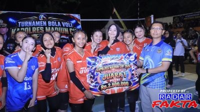 Semangat Sportivitas Warnai Penutupan Turnamen Voli Kapolres Madiun Cup 2026